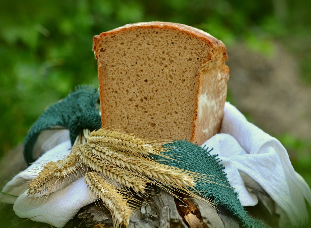 Barley bread in basket
